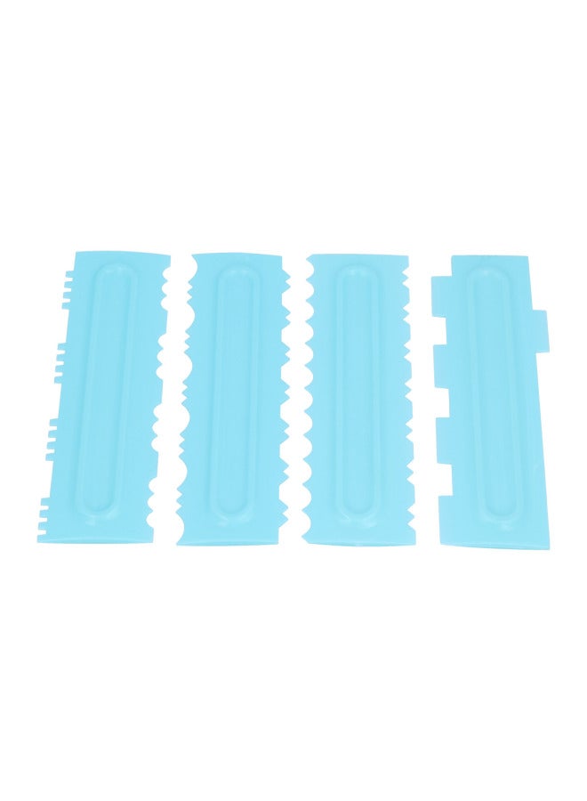 4PCS Cake Scraper Icing Smoother Plastic Icing Comb for Cake Decorating Baking Tools - Image 2