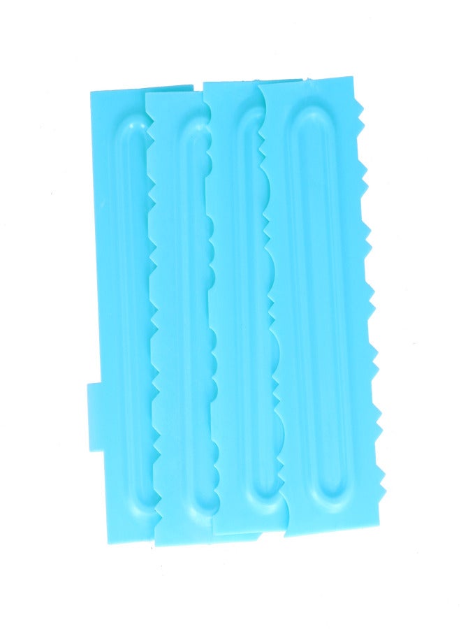 4PCS Cake Scraper Icing Smoother Plastic Icing Comb for Cake Decorating Baking Tools - Image 5