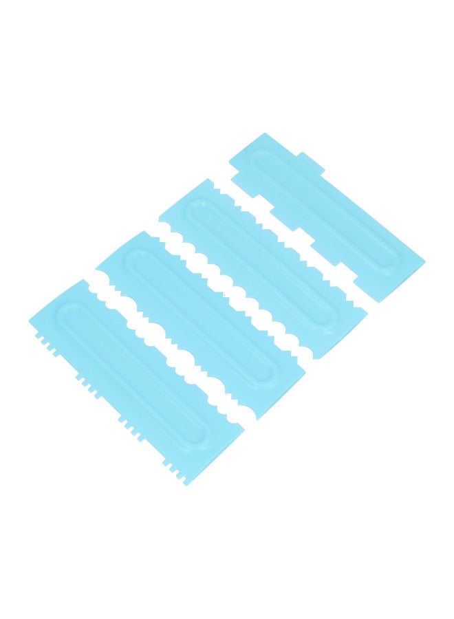 4PCS Cake Scraper Icing Smoother Plastic Icing Comb for Cake Decorating Baking Tools - Image 3