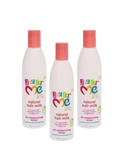 Just For Me Natural Hair Milk Lotion 3 Pack  Hydrates  Strengthens Contains Coconut Milk Shea Butter Vitamin E Sunflower Oil Lightweight Moisture Reduces Frizz 10 oz