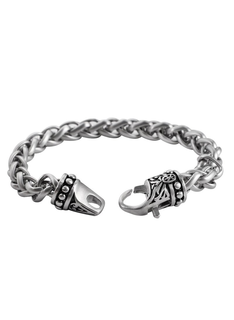 زنك سوار زينك الرجالي المصنوع من الستانلس ستيل الفضي | ZJBC052U-S - Image 2