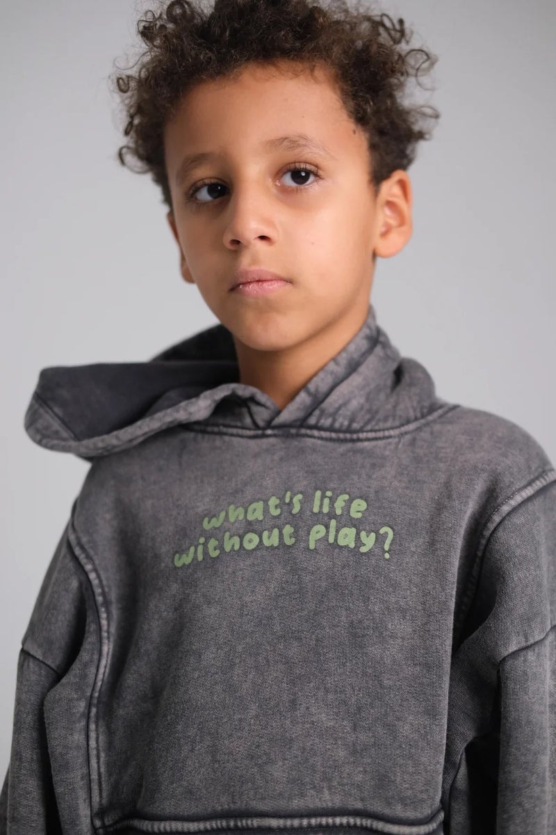 playmore Kids Unisex "What's Life Without Play?" Long-Sleeved Hoodie - Image 3