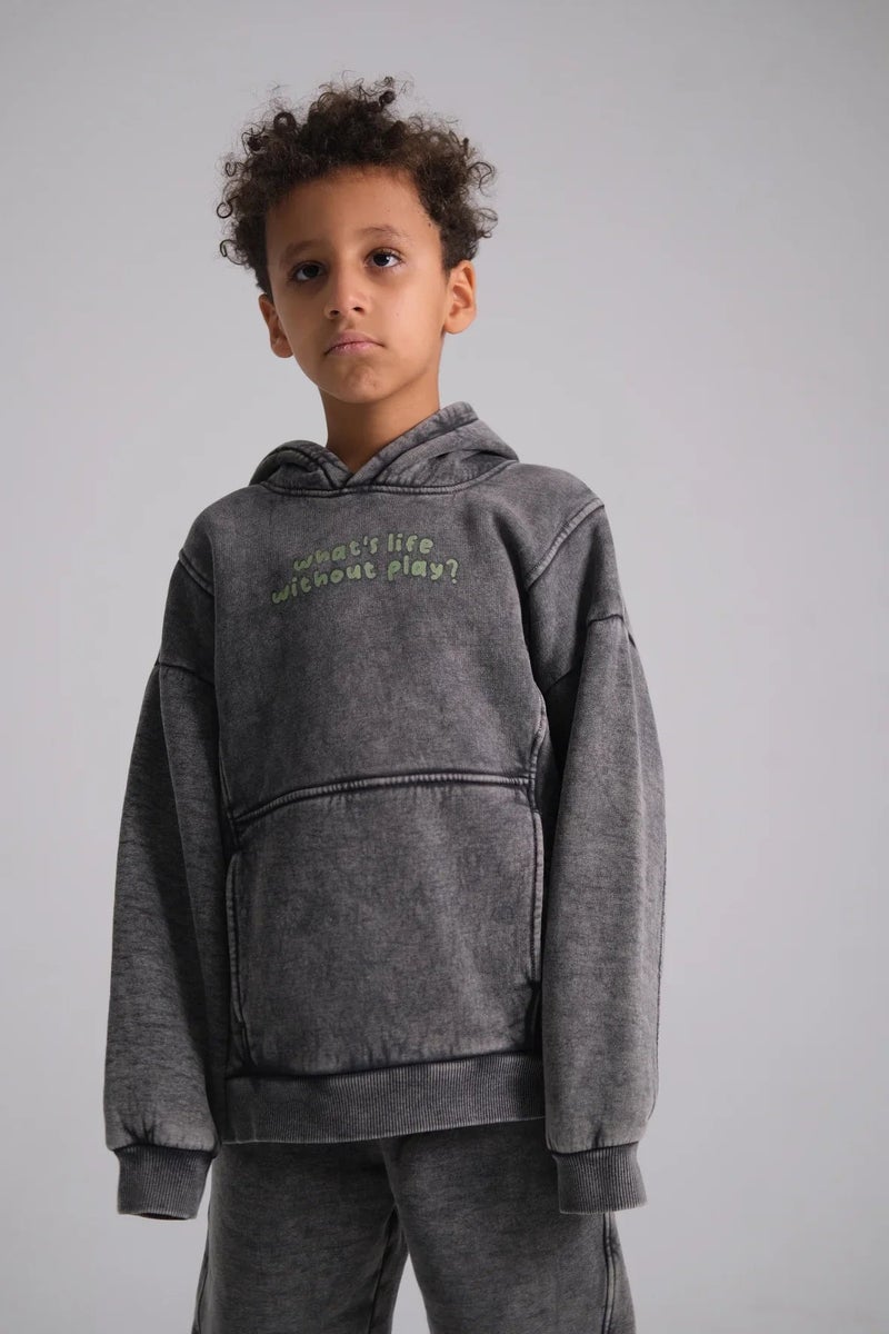 playmore Kids Unisex "What's Life Without Play?" Long-Sleeved Hoodie - Image 1