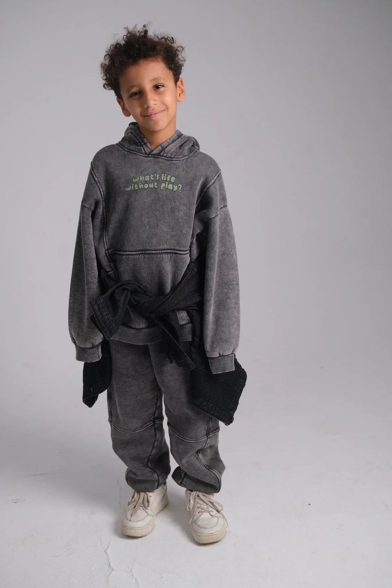 playmore Kids Unisex "What's Life Without Play?" Long-Sleeved Hoodie - Image 2