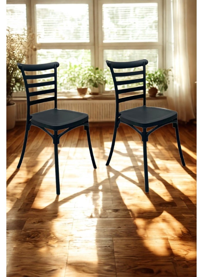 SMART HOME Modern Fiber Single Chair with Sturdy Legs - 45x45x80 cm | Durable Seat for Offices, Dining Rooms, Coffee Shops, Gardens, and Outdoor Lounges - Image 4
