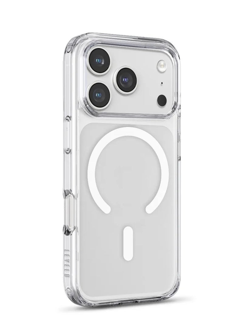 ليفيلو جراب شفاف لهاتف iPhone 17 Pro MagSafe Clara TPU+PC مع حماية محسنة للكاميرا والشاشة / ملاءمة دقيقة / مصد مقاوم للصدمات / غطاء خلفي بتقنية Ever-Clear - شفاف - Image 1