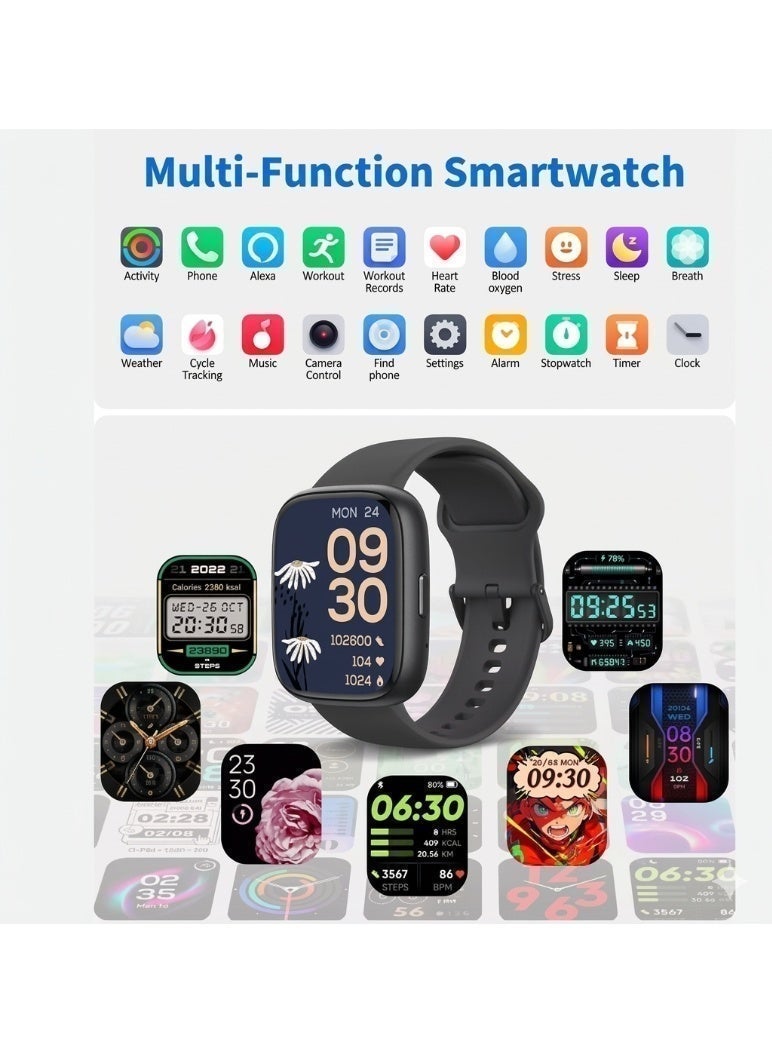 AUX Smart Watch 1.83 Inch AMOLED Display Bluetooth Calling Heart Rate SpO2 Monitor Fitness Tracker Waterproof Smartwatch for Android iOS - Image 5