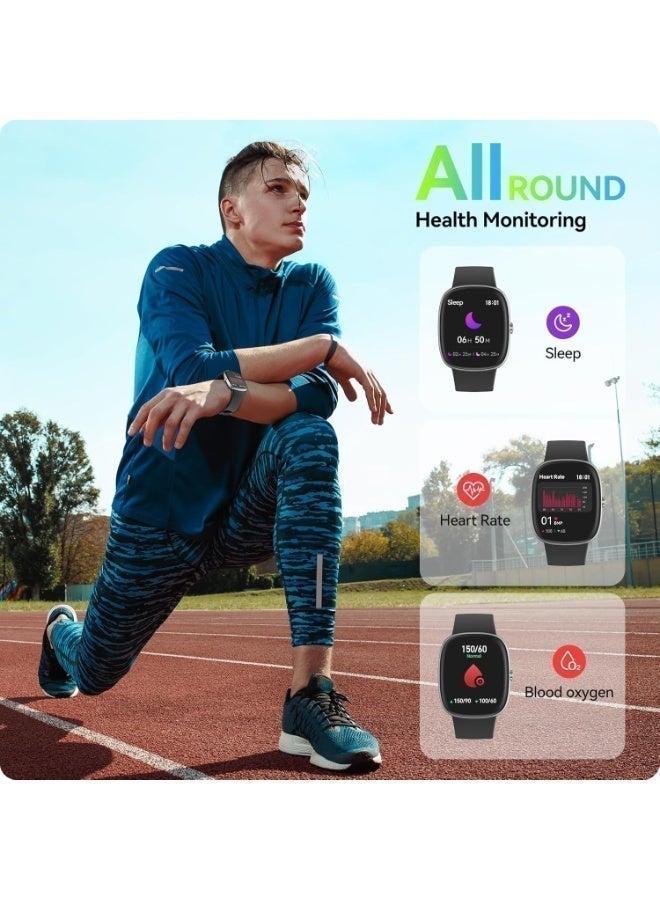 AUX Smart Watch 1.83 Inch AMOLED Display Bluetooth Calling Heart Rate SpO2 Monitor Fitness Tracker Waterproof Smartwatch for Android iOS - Image 4