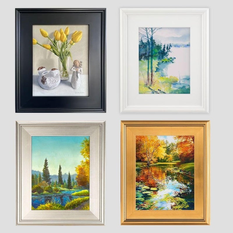 Creative Mark Plein Air Style Frame, Hand Leafed Gold, 4x6-2.75" Wide Moulding with 1/2" Rabbet Depth, Open Back W/O Glazing, Museum Quality, For Art Panels, Stretched Canvas, Pictures & More - Image 5