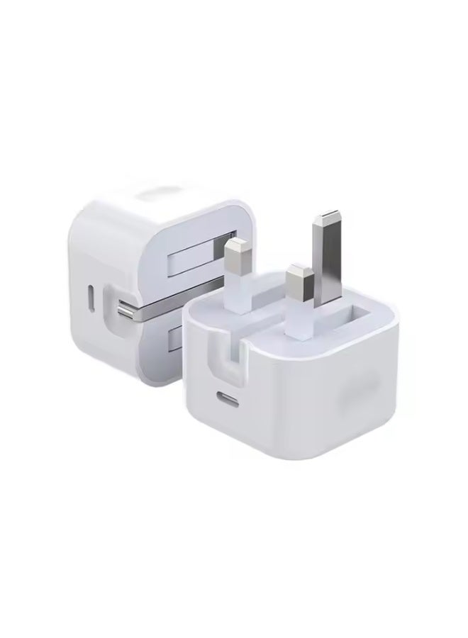 20W USB-C Fast Charger with Folding Plug – PD Wall Adapter, Supports Fast Charging up to 3A, Compact and Travel-Ready  - Image 3