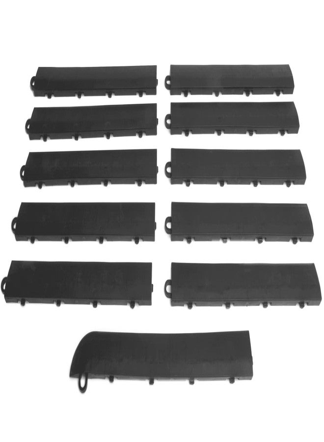 Big Floors Male Transition Edge Kit, Durable Interlocking Modular Garage Floor Edging, Compatible with RaceDeck, GarageTrac and GarageDeck Products, (11 Piece), Graphite - Image 1