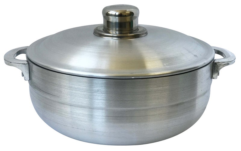 Wee's Beyond Heavy Gauge Caldero Dutch Oven with Aluminum Lid, 3.7 quart, Silver - Image 1