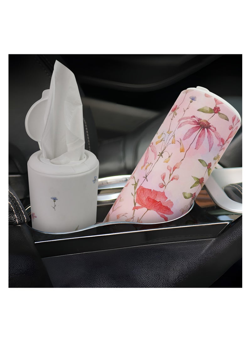 Affosentials Floral Fantasy Car Tissue Box | 4 Tubes x 70 Sheets | Car Cup Holder Tissue | Premium Soft Facial Tissue Box | Party Decor | Designer Tissue | Car Accessories | School Bag Tissue | Gift | Party Decor | Office Desk Tissue Box | Kitchen Tissue | Kids Tissue | Kids School Bag Tissue | Compact Tissue Box | Soft Tissue | Facial Tissue | Mothers Day Gift | Baby Shower | Wedding Basket Gift | Desk Organizer | Desk Accessories - Image 2