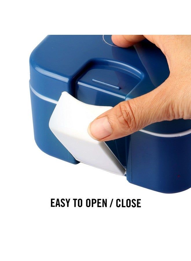 Cello Cello Food Mate Snap Lock Plastic Lunch Box, 713ml, Blue | 2 Compartment with 2 Side Lock for School Kids and Adults | Leak-Proof Snacks Tiffin box for school Kids, Office, Picnic & Travelling  - Image 3