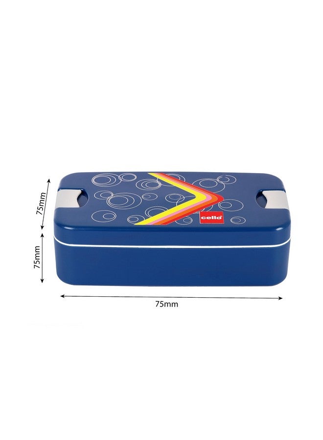 Cello Cello Food Mate Snap Lock Plastic Lunch Box, 713ml, Blue | 2 Compartment with 2 Side Lock for School Kids and Adults | Leak-Proof Snacks Tiffin box for school Kids, Office, Picnic & Travelling  - Image 4
