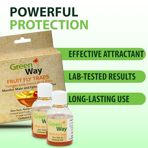 Insects Limited فخاخ جرينواي لفواكه الذباب، داخلية ومطبخ، تقلل من انتشار فواكه الذباب، غير سامة، تدوم طويلاً، عبوة واحدة (تشمل 2 فخاخ) - Image 3
