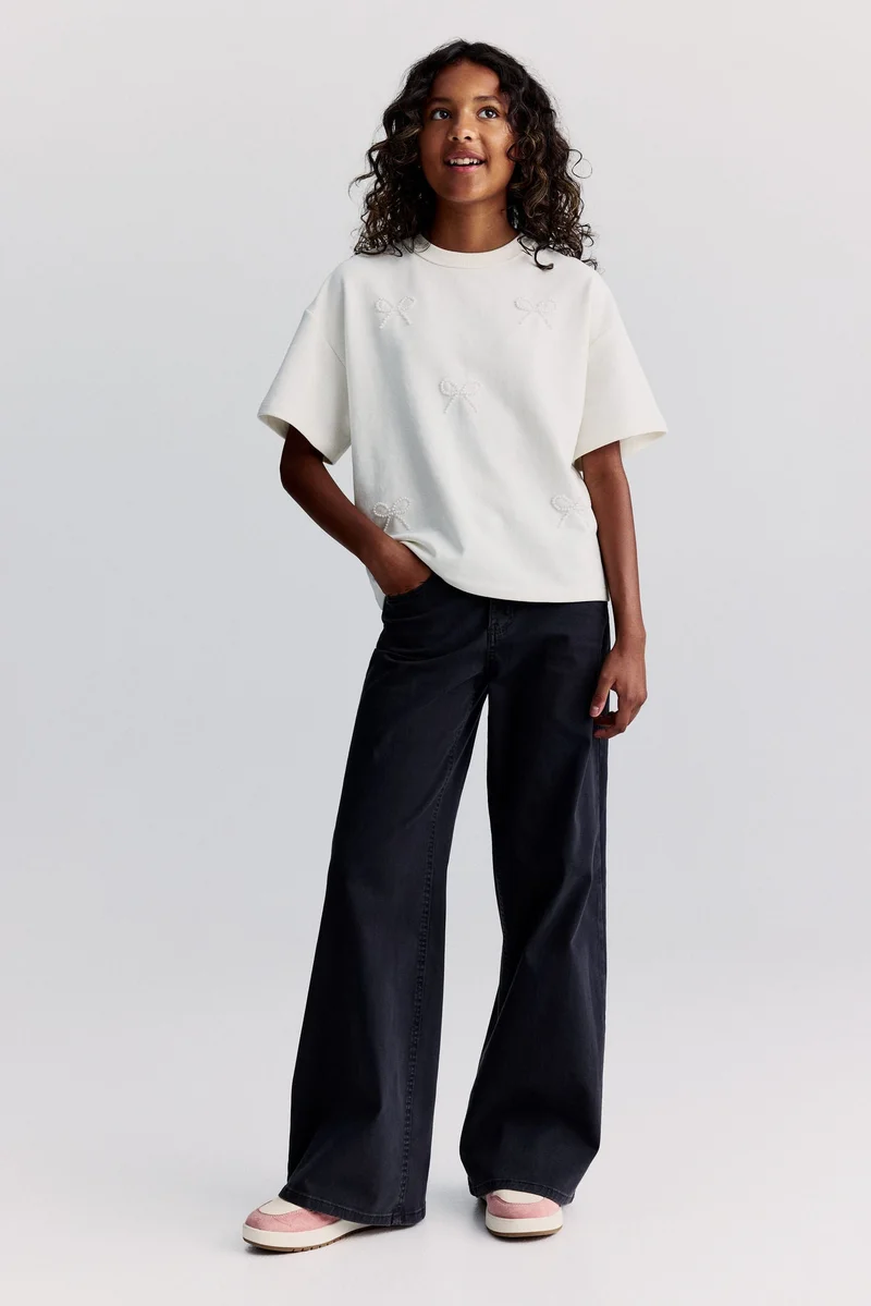 H&M Wide leg twill trousers
