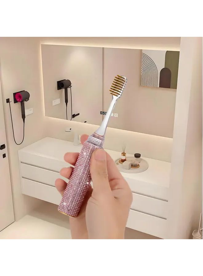 White Diamond Embedded Detachable Toothbrush - Image 1