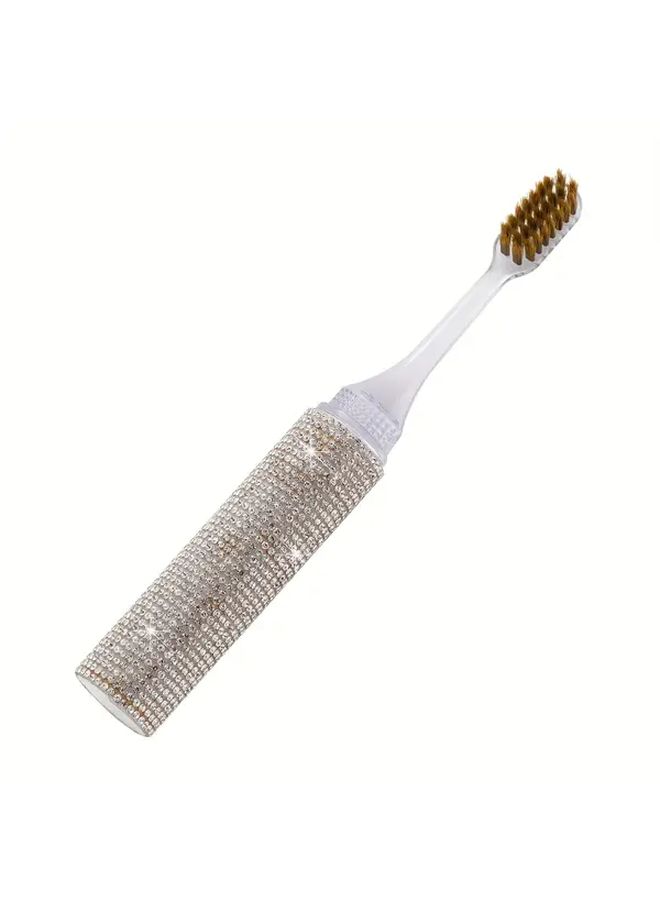 White Diamond Embedded Detachable Toothbrush - Image 2