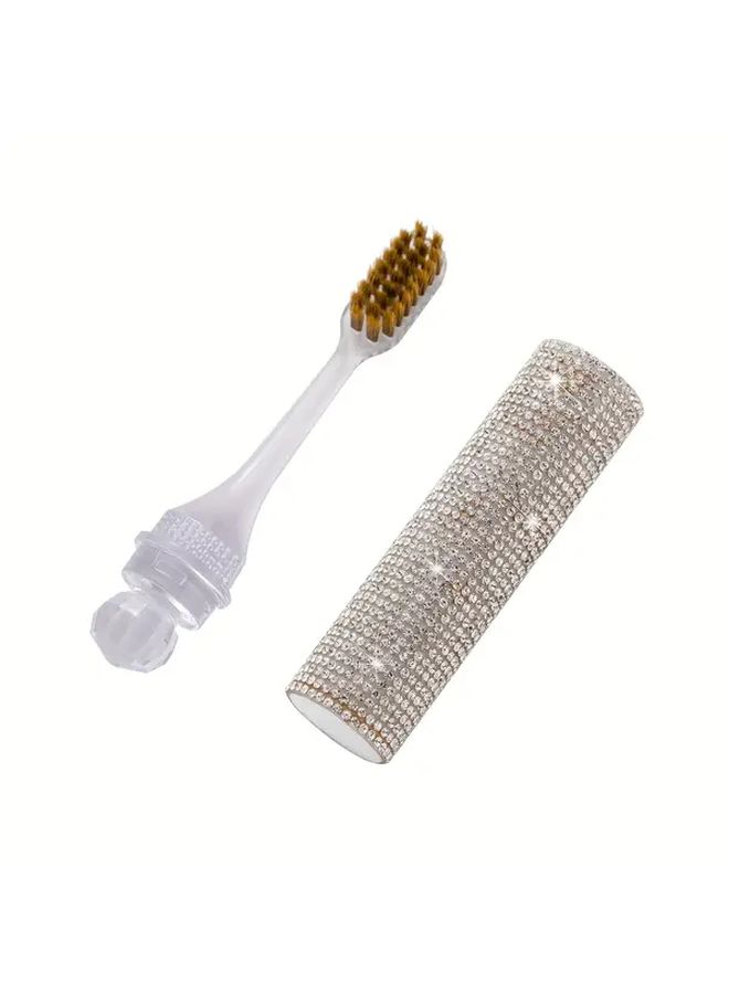 White Diamond Embedded Detachable Toothbrush - Image 3