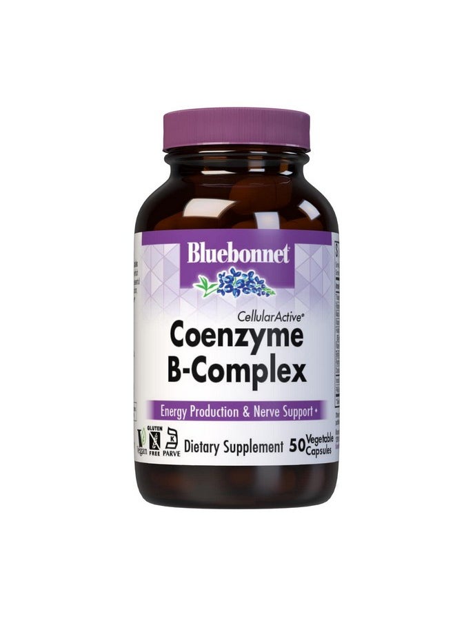 Bluebonnet Nutrition Cellular Active Coenzyme Bcomplex Contains A Full Spectrum Of B Vitamins Soyfree Glutenfree Kosher Certified Dairyfree Vegan 50 Vegetable Capsules 50 Servings  - Image 1