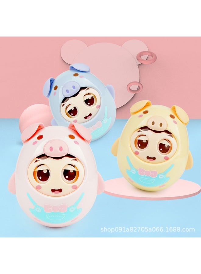 Tumbler Baby Toy Baby Puzzle Early Education Children Over 3-6-9 Months-Color:Cherry Powder - Image 4