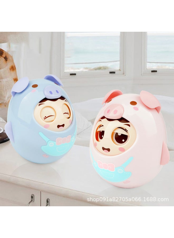 Tumbler Baby Toy Baby Puzzle Early Education Children Over 3-6-9 Months-Color:Cherry Powder - Image 5