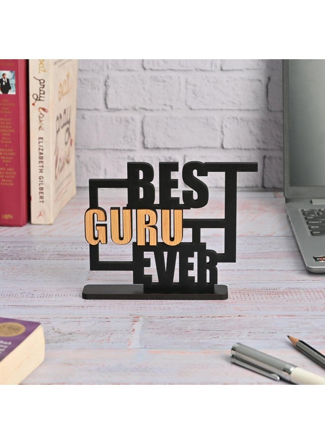 Gift Kya De هدية يوم المعلم من GKD - طاولة خشبية زخرفية لتقديم الشكر للمعلم، هدية فريدة للمعلم، وأفضل هدية للمعلم (أفضل معلم على الإطلاق صديقة للبيئة) - Image 1
