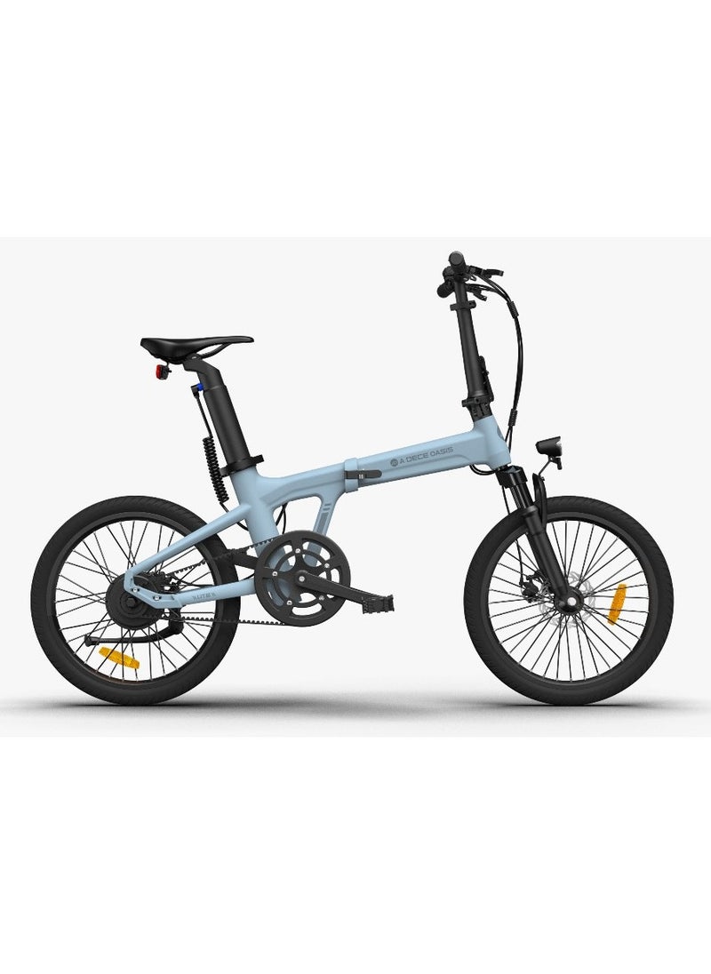 ADO ADO Electric Bike Air 20Lite, Foldable Ebike with 350W Brushless Motor, High-Efficiency Carbon Belt, 36V/9.6Ah Removable Battery, 25-35 km/h, APP Control, 20" Tires, Aluminum Alloy Frame, Front Fork Suspension (Pastel Blue) )  - Image 1