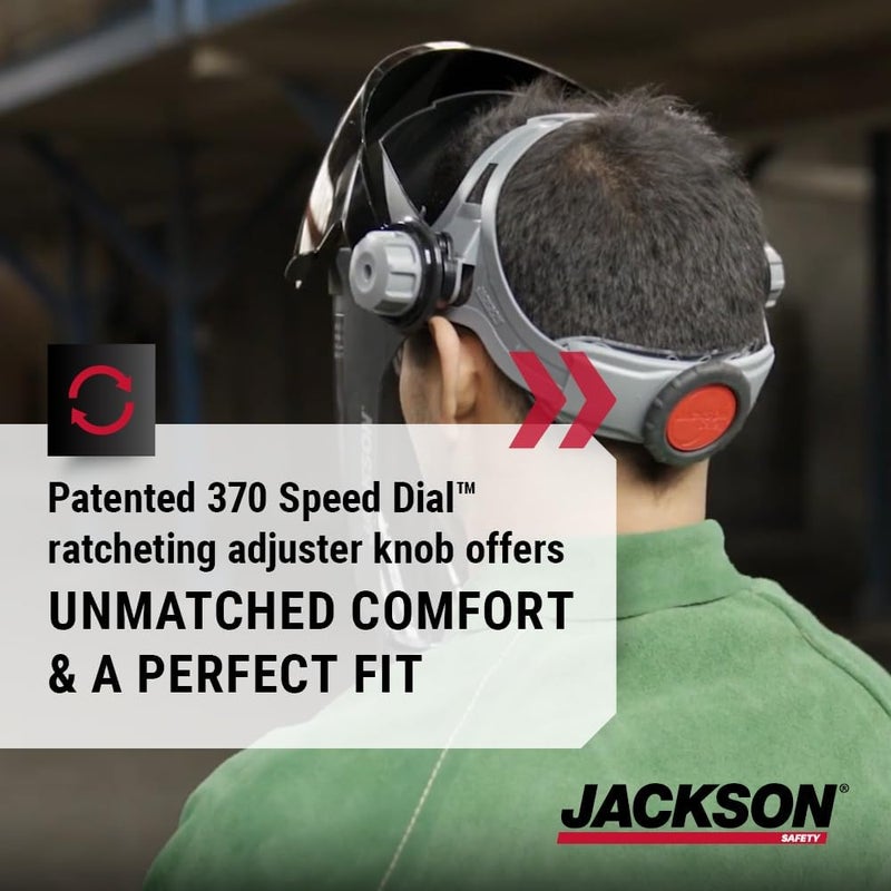 Jackson Safety درع الوجه QUAD 500 - نافذة مضادة للضباب مع واقي ذقن - ANSI Z87.1 و OSHA - (أنماط متعددة ورؤوس) - Image 5