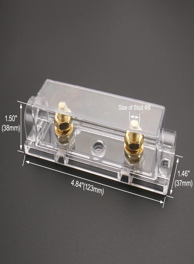Baomain 2-Pack ANL Fuse Holder - Gold Plated, Clear Cover, for Car Audio/Truck - Image 2