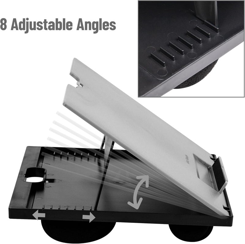 Mind Reader Lap Desk Laptop Stand, Bed Tray, Collapsible, Cushion, Portable, Dorm, Plastic, 14.75" L x 11" W x 7.3" H, Gray - Image 5