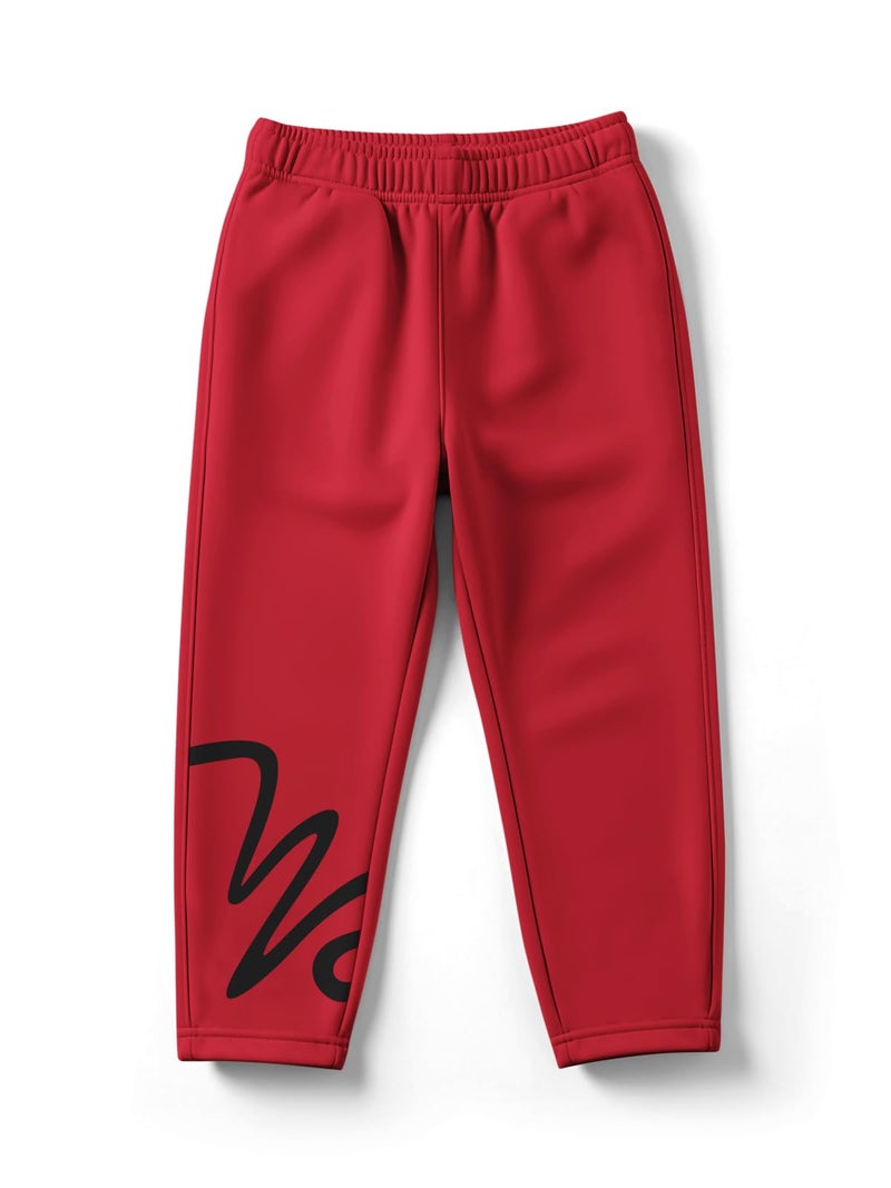 HELLCAT Trendy Solid Cotton Blend Regular Fit Track Pant for Boys - Pack of 4 Red/Melange/Black/Dark Grey 3-4 Years - Image 3