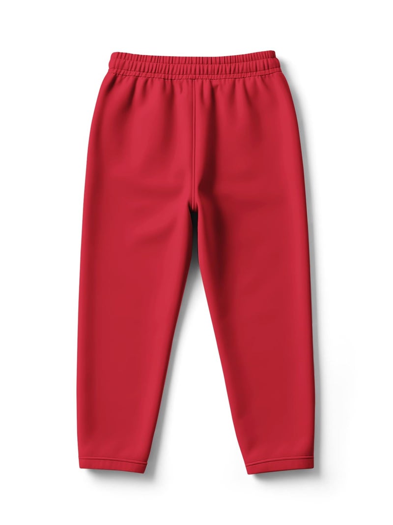 HELLCAT Trendy Solid Cotton Blend Regular Fit Track Pant for Boys - Pack of 4 Red/Melange/Black/Dark Grey 3-4 Years - Image 4