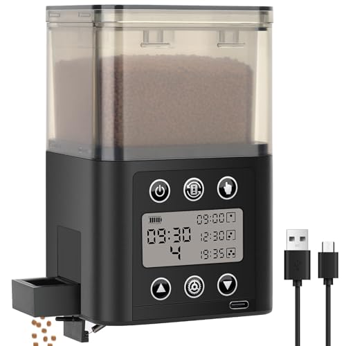 fishkeeper Smart Automatic Fish Feeder for Aquarium 2026 Upgraded 320ml Large Capacity USB Rechargeable Fish Feeder Automatic Dispenser with LCD Display Programmable Timer for Frequency Portion Control - Image 1