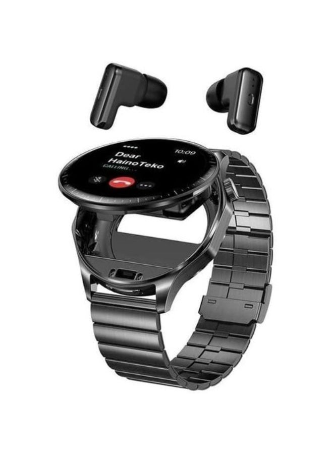 هينو تيكو ساعة هاينو تيكو-12 الذكية مع سماعات أذن مدمجة وشاشة AMOLED - بطارية تدوم 10 أيام وتصميم مقاوم للماء - Image 1