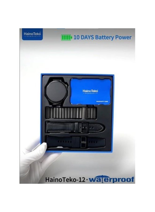 هينو تيكو ساعة هاينو تيكو-12 الذكية مع سماعات أذن مدمجة وشاشة AMOLED - بطارية تدوم 10 أيام وتصميم مقاوم للماء - Image 4