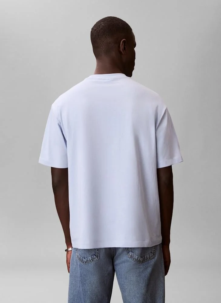 CALVIN KLEIN  Logo Relaxed Crew Neck T-Shirt for Men | Best Price UAE