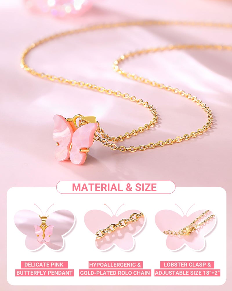 UNGENT THEM 5 Year Old Girl Birthday Gift Ideas Gifts for 5 Year Old Little Girls 5th Birthday Decorations Necklace - Image 3