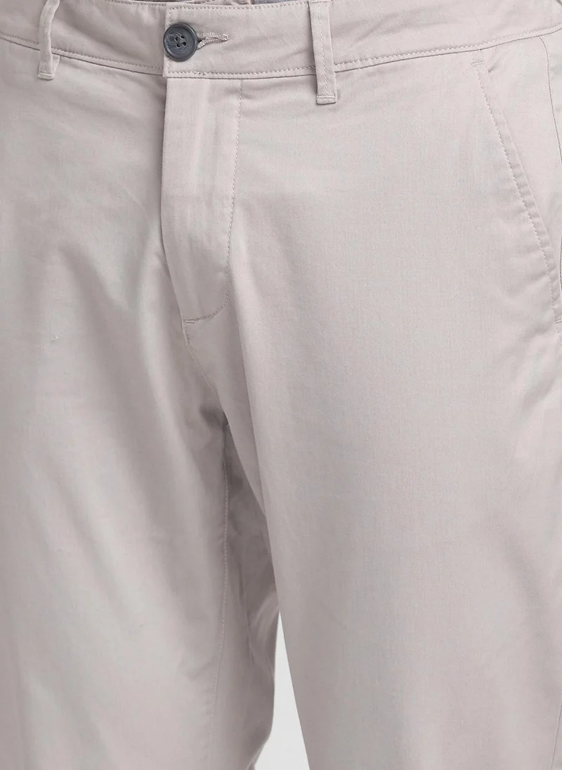 Being Human STONE GREY Men Mid-Rise Cotton Chinos Slim Fit Trousers for Men | Best Price UAE