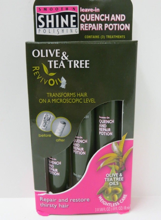 Smooth N Shine Olive &Tea Tree Quench & Repair Potion 3's 5.8 oz. - Image 1