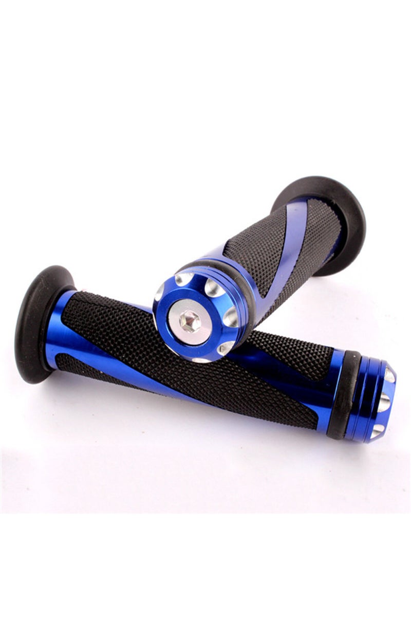 Blue 7/8 "22mm Universal Motorcycle Handle Handlebar Hand Bar Grip Handle Grip For Kawasaki Honda Ya