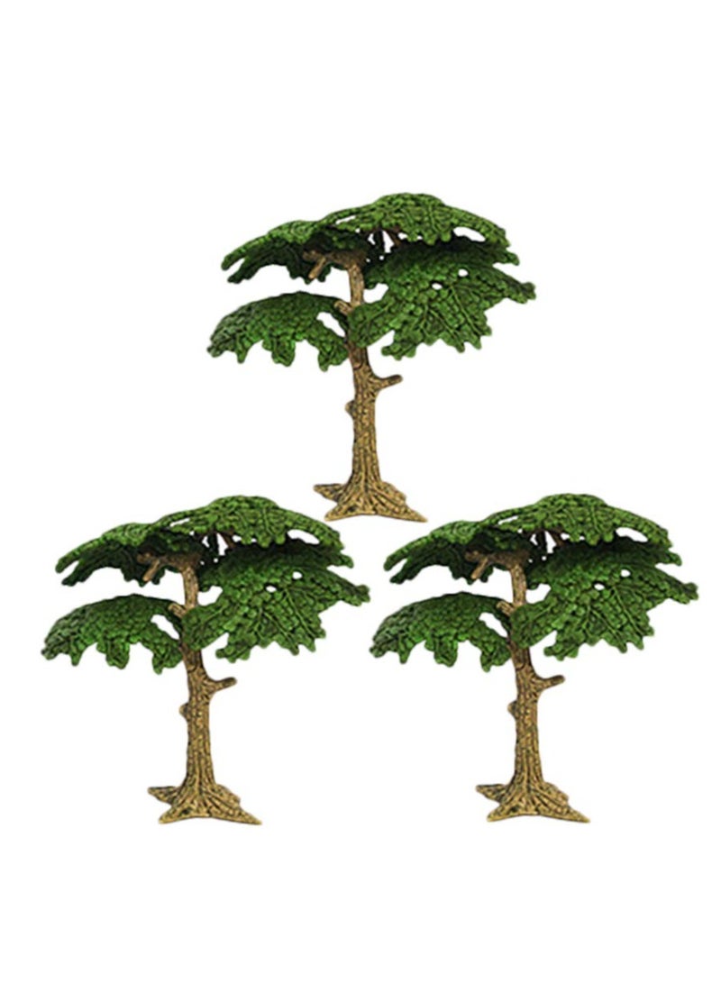 KASTWAVE Tree Model Artificial Fake Mini Miniature Trees Train Railways Landscape Scenery Decoration Mini Pine Tree Cypress Model for DIY Scenery Craft (3pcs) - Image 1