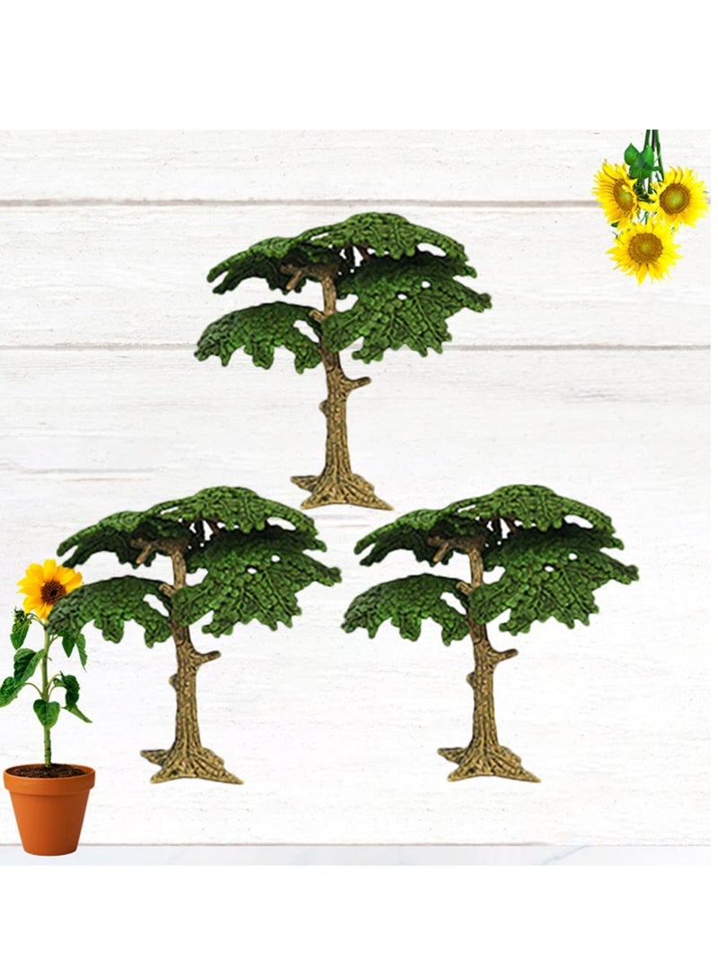 KASTWAVE Tree Model Artificial Fake Mini Miniature Trees Train Railways Landscape Scenery Decoration Mini Pine Tree Cypress Model for DIY Scenery Craft (3pcs) - Image 3
