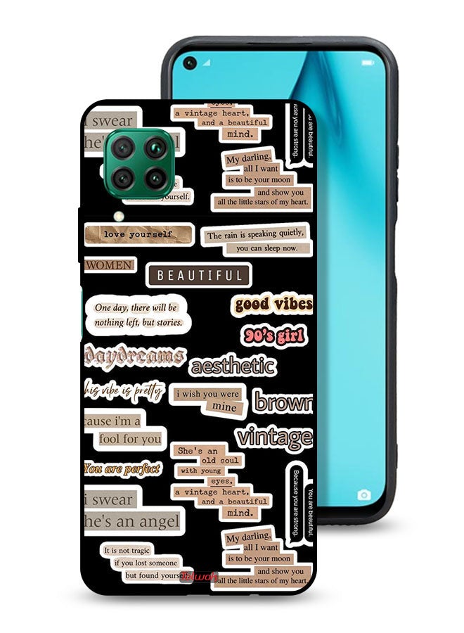 Tolwak Huawei nova 7i Protective Case Cover Beautiful Quotes Stickers  - Image 1