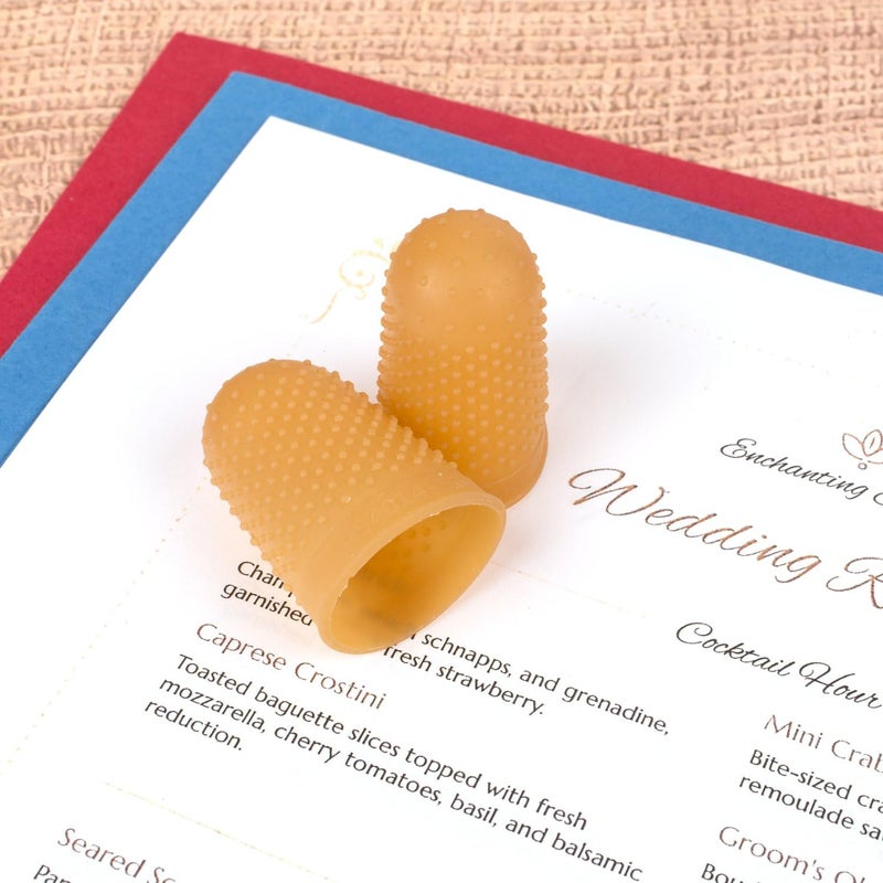 SwinglineÂ® Rubber Fingertips, #11, 9/16" Diameter, Amber, Box Of 12 - Image 3