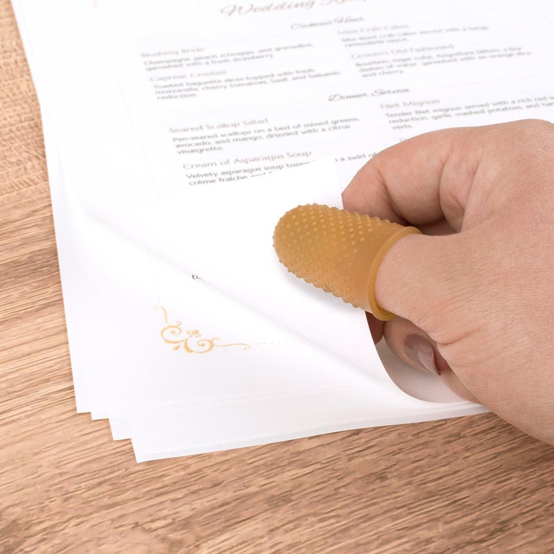 SwinglineÂ® Rubber Fingertips, #11, 9/16" Diameter, Amber, Box Of 12 - Image 5