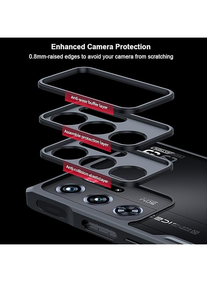 erorex For Zte Nubia Red Magic 9S Pro Case Magic 9 Pro Magic 9 Pro+ Magic 9S Pro+ With Screen Protector 360° Ring Holder Stand Tpu Shockproof Back Cover Anti Fingerprint Clear Matte Protective Casing - Image 3