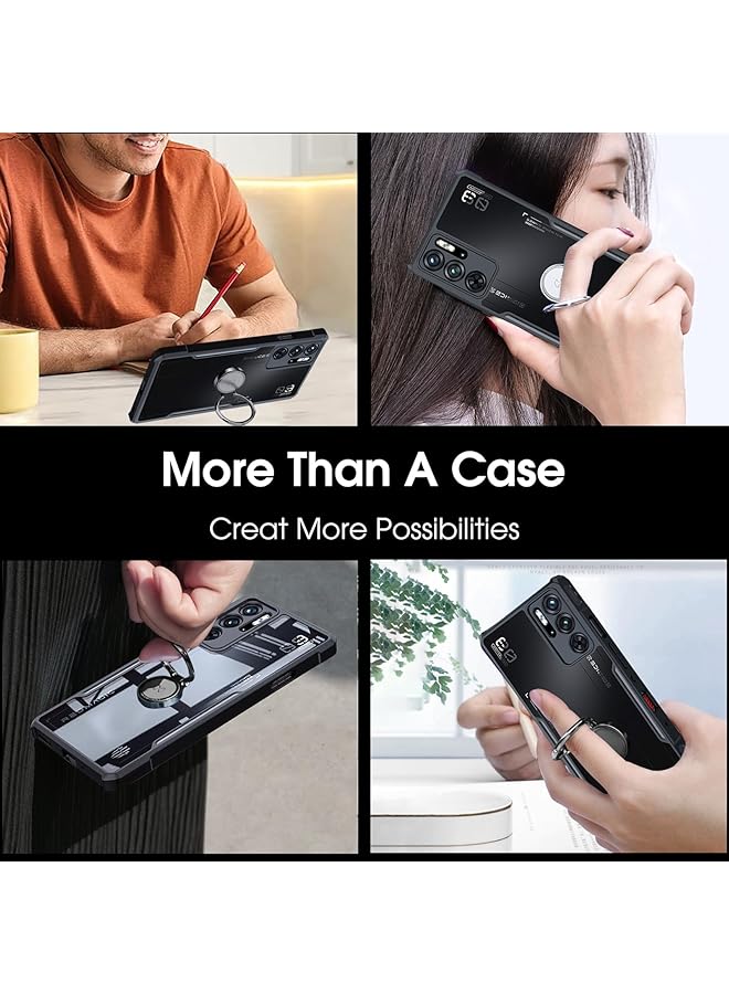 erorex For Zte Nubia Red Magic 9S Pro Case Magic 9 Pro Magic 9 Pro+ Magic 9S Pro+ With Screen Protector 360° Ring Holder Stand Tpu Shockproof Back Cover Anti Fingerprint Clear Matte Protective Casing - Image 5