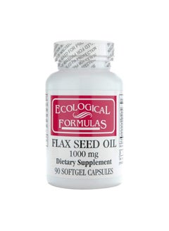 Ecological Formulas Organic Flax Seed Oil 1000 Mg White 90 Count  - Image 1